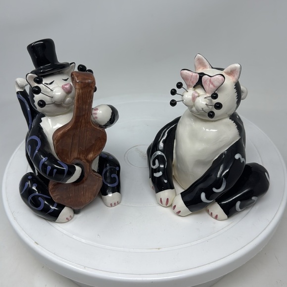 Annaco Creations 2 black and white Cats 2001 - Picture 1 of 12